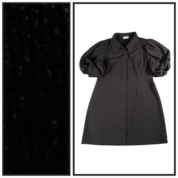 Calvin Klein Dresses & Skirts - Calvin Klein Women’s Black Puff Sleeve Shirt Dress Size 12